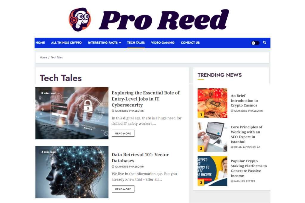 Pro-Reed.Com Tech Tales